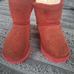 BearPaw Red Suede Boots